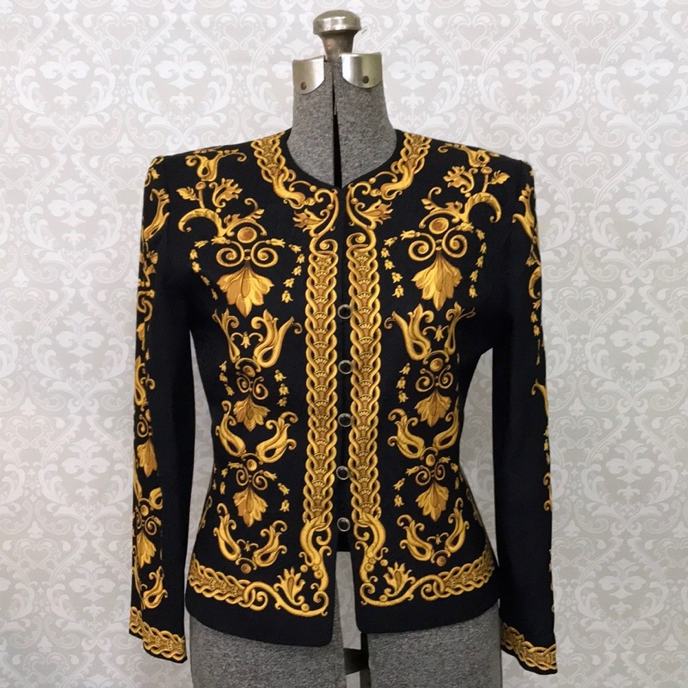 Vintage 100% Silk Adrianna Papell Jacket Sz 4 EUVC